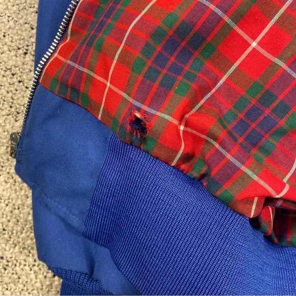 SPORTS MASTER Swing Top Harrington Jacket Mens Large Blue Vintage 80s USA MADE - Picture 6 of 9